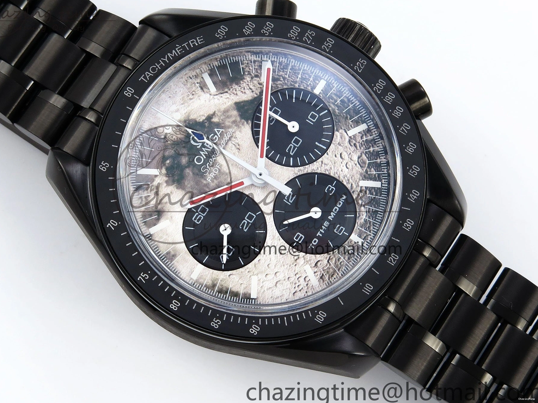 0515 Speedmaster Black Benom PVD Moon RMF Best Edition on PVD Bracelet Lemania HW WrinkleFree 7727